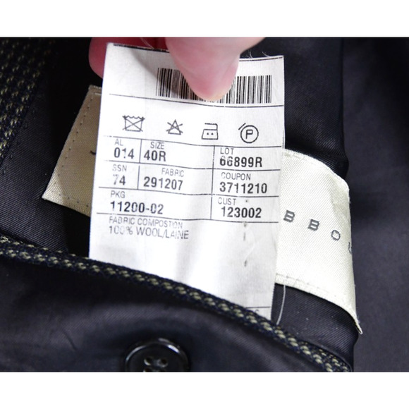 Joseph Abboud Blazer Men's 40R Gray Gingham Sport Coat Jacket - Picture 3 of 11